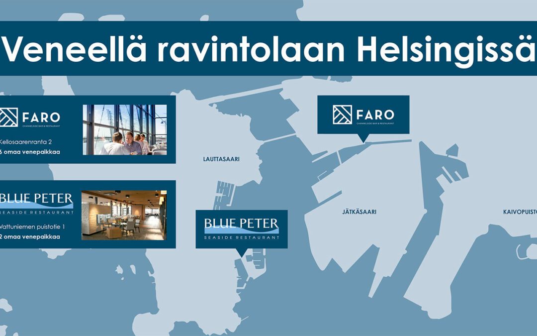 Minne veneellä syömään Helsingin keskustasta